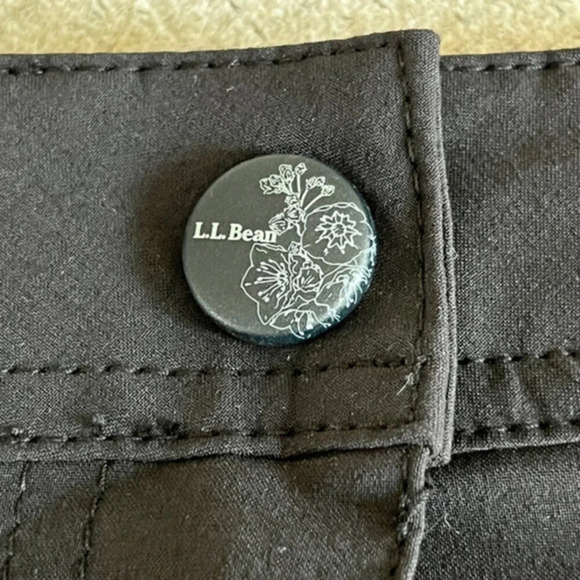 LL Bean Womens Black Nylon Blend 18"Skort Size 16 Pockets Stretchy - Picture 3 of 12